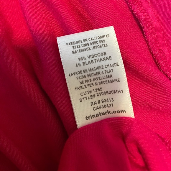 Trina Turk  Pink Estell Draped One-Shoulder Jumpsuit Size Medium - Picture 6 of 8